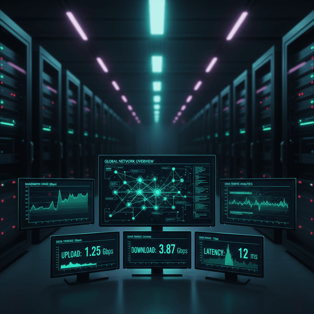 Real-time bandwidth monitoring across servers