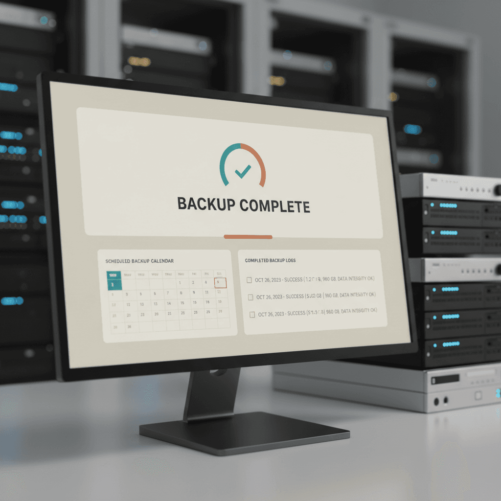 Automated backup schedule and management interface