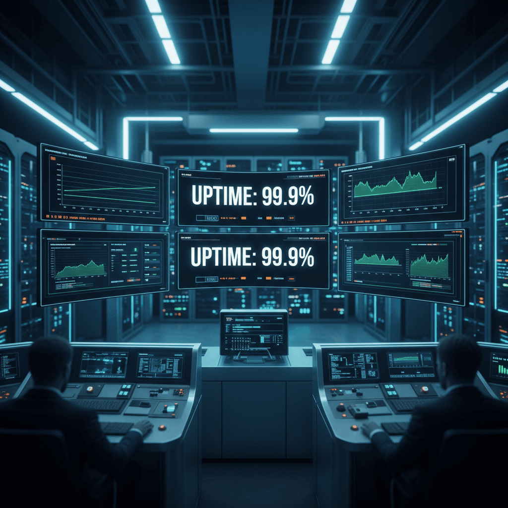 Operations center monitoring uptime metrics